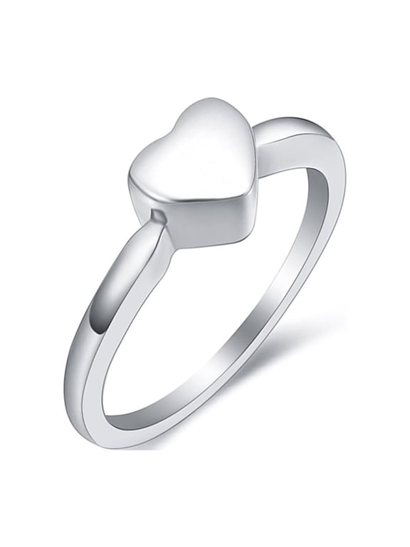 Stainless Steel Ring for Women Heart Cremation Jewelry for Ashes Holder Memorial Urn Ring