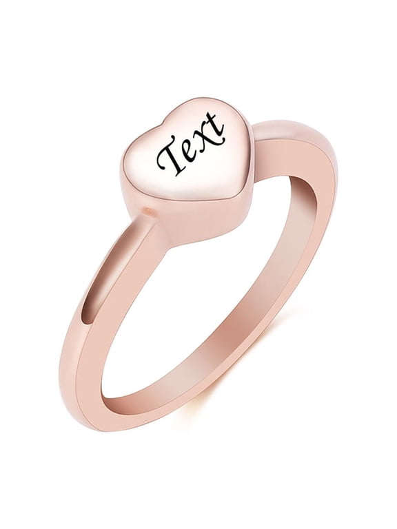 Stainless Steel Ring for Women Heart Cremation Jewelry for Ashes Holder Memorial Urn Ring