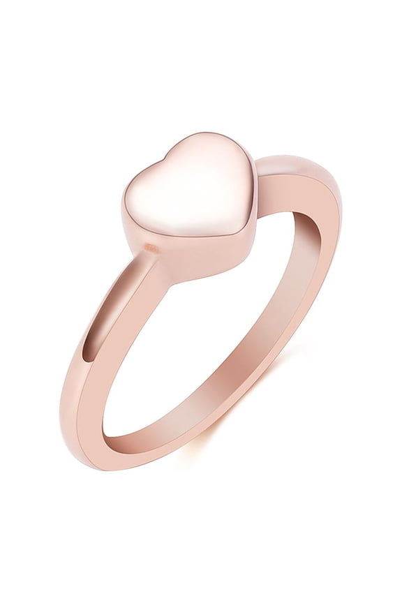 Stainless Steel Ring for Women Heart Cremation Jewelry for Ashes Holder Memorial Urn Ring