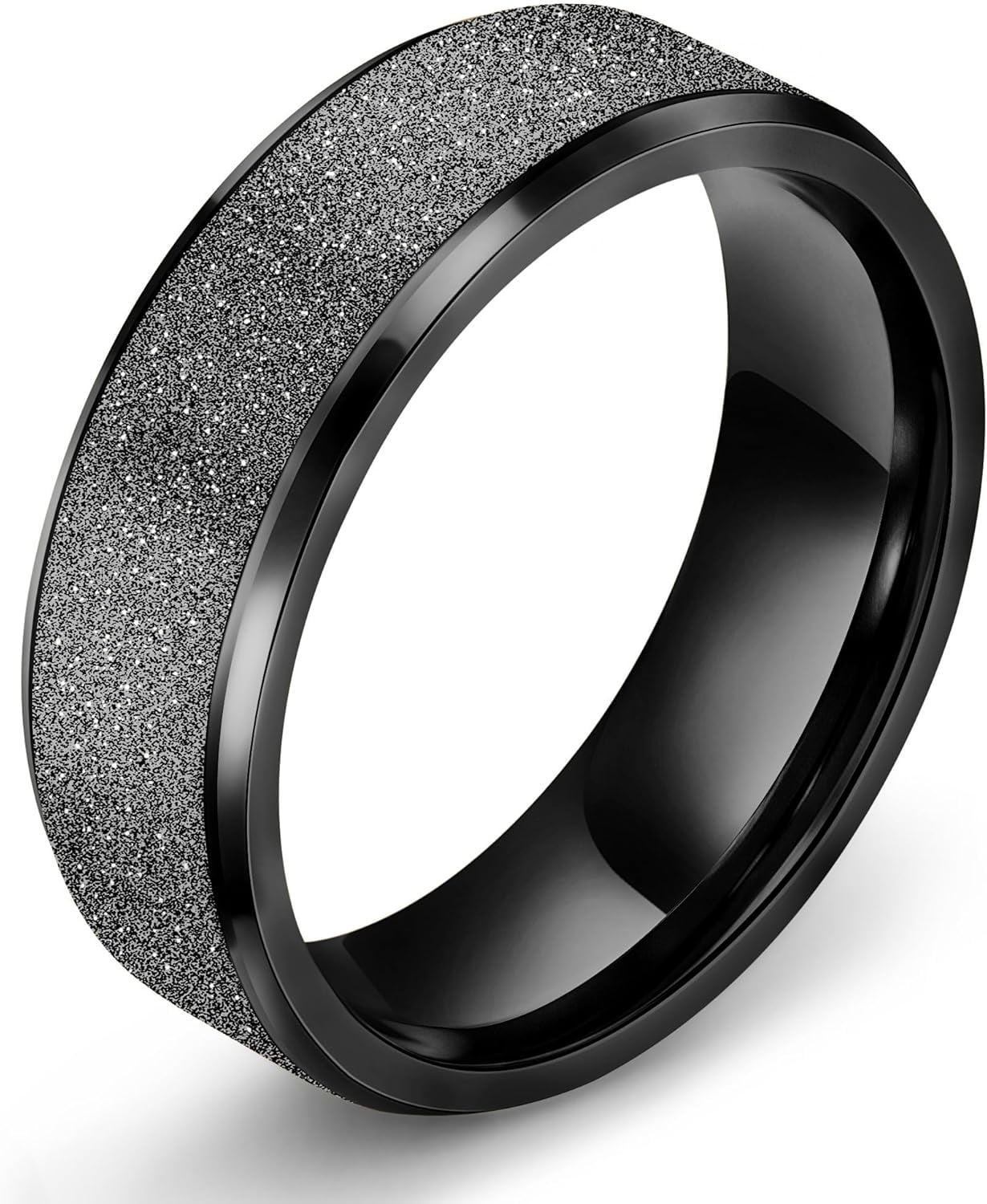 Stainless Steel Rings for Men Women: 8mm Wedding Band Thumb Ring ...