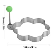 Stainless Steel Rings with Handle for Breakfast Omelette, 79x98Mm Heart Shaped Ring for Baking