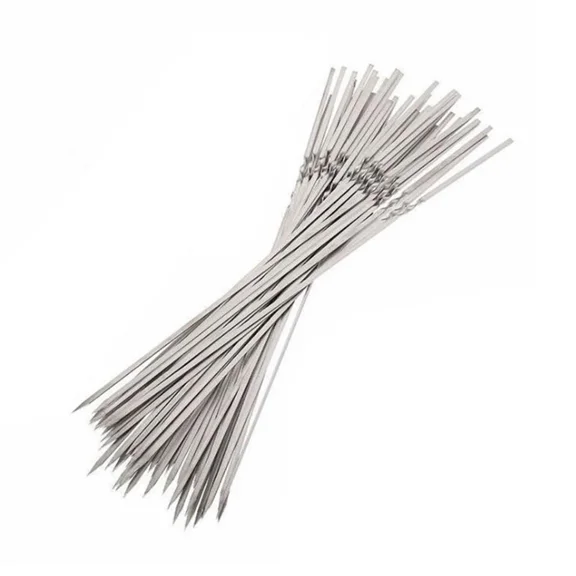 Stainless Steel Roasting Marshmallow Stick Set Extendable Dual Fork Outdoor BBQ for Household Kitchen BBQ Supplies