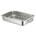 thumbnail image 1 of Stainless Steel Roasting Pan - Heavy Duty Turkey Roasting Baking Broiler Oven Pan with Rack And Handle for Oven, High Sided Easy to Clean Induction Roast Tray for Chicken, Vegetable, Lasagna Harlik, 1 of 9
