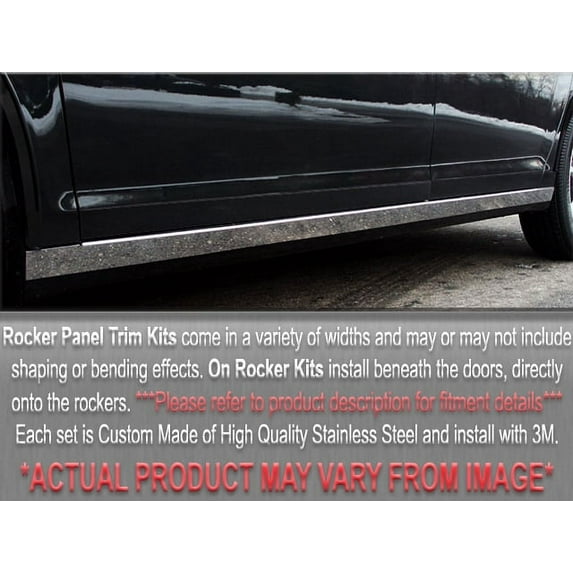 Stainless Steel Rocker Panel Trim 4Pc Fits 2001-2005 Honda Civic TH25215 QAA