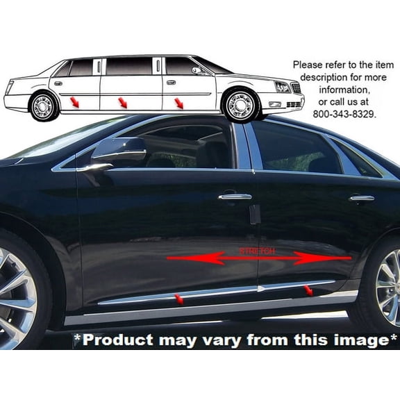 Stainless Steel Rocker Panel Trim 6Pc Fits 2013-2019 Cadillac XTS TH53240 QAA