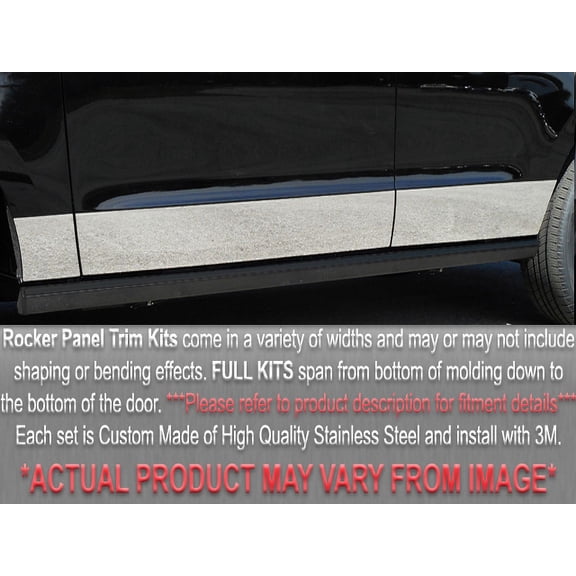 Stainless Steel Rocker Panel Trim 8Pc Fits 1990-1993 Honda Accord TH90282 QAA