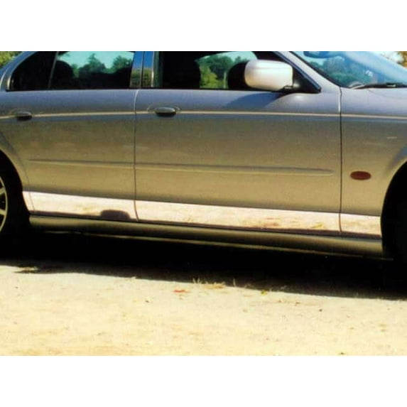 Stainless Steel Rocker Panel Trim 8Pc Fits 2000-2008 Jaguar S-Type TH20098 QAA