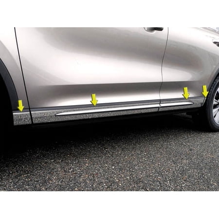 Stainless Steel Rocker Panel Trim 8Pc Fits 2020 Lincoln Corsair TH60610 QAA