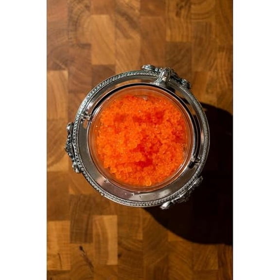 Stainless Steel Roll Top Caviar Server - 6" Rotating butter dish