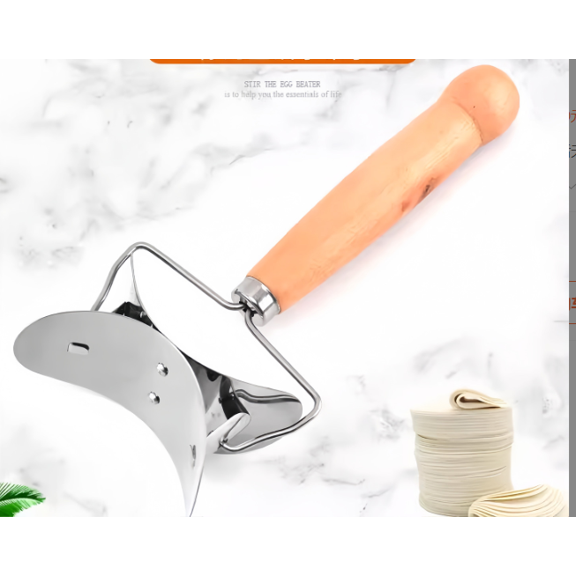 Stainless Steel Rolling Pastry Cutter Dumpling Wrapper Circle Roller Ravioli Skin Dough Cutter Maker Cookie Cutter Pastry Cutting Tool Kitchen Accessories, 10in-4