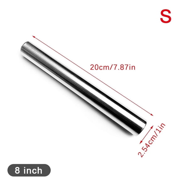 Stainless Steel Rolling Pin Kitchen Utensils Dough Roller Bake Pizza Noodles Cookie Dumplings Making Non-stick Baking Tool