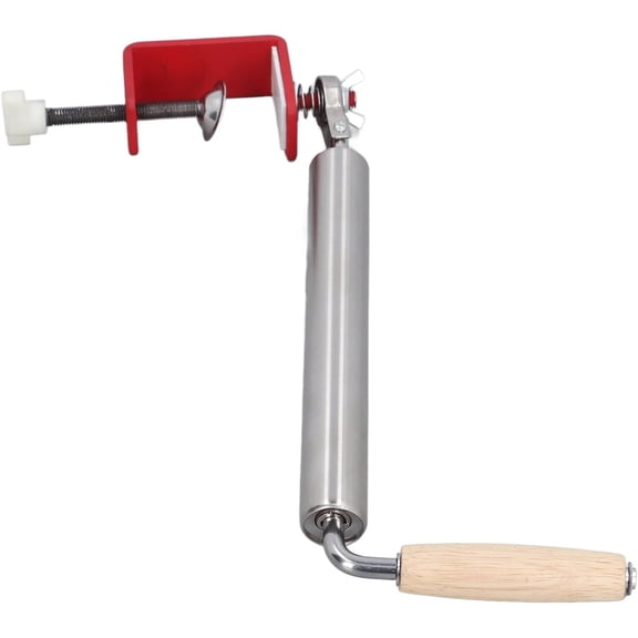 Stainless Steel Rolling Pin, Multifunctional Labor Saving Dough Roller, Baking Rolling Pin with Anti Slip Handle, Desktop Clip On Dough Roller for Dumpling Skin Noodles Pie (Large)