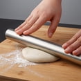 thumbnail image 1 of Stainless Steel Rolling Pin - Non-stick Kitchen Tool, Effortless Dough Flattening, Rust-free Easy Clean, Professional Baking & Dumpling Making, 1 of 7