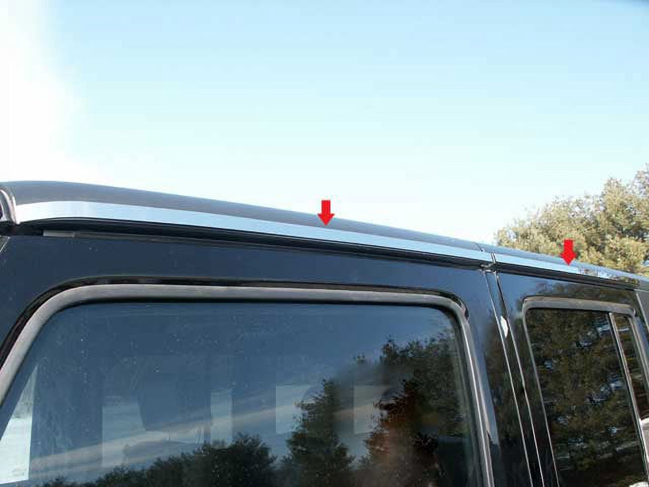 Stainless Steel Roof Insert 4Pc Fits 2007-2018 Jeep Wrangler JK RI47085 QAA