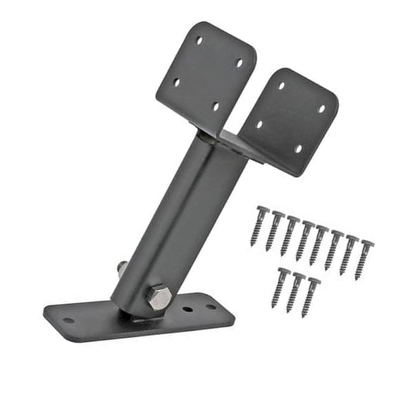 Stainless Steel Roof Risers Black Saddles Beam Pergola Risers Bracket Black Coating Beam Mounting Kit for Cottage House