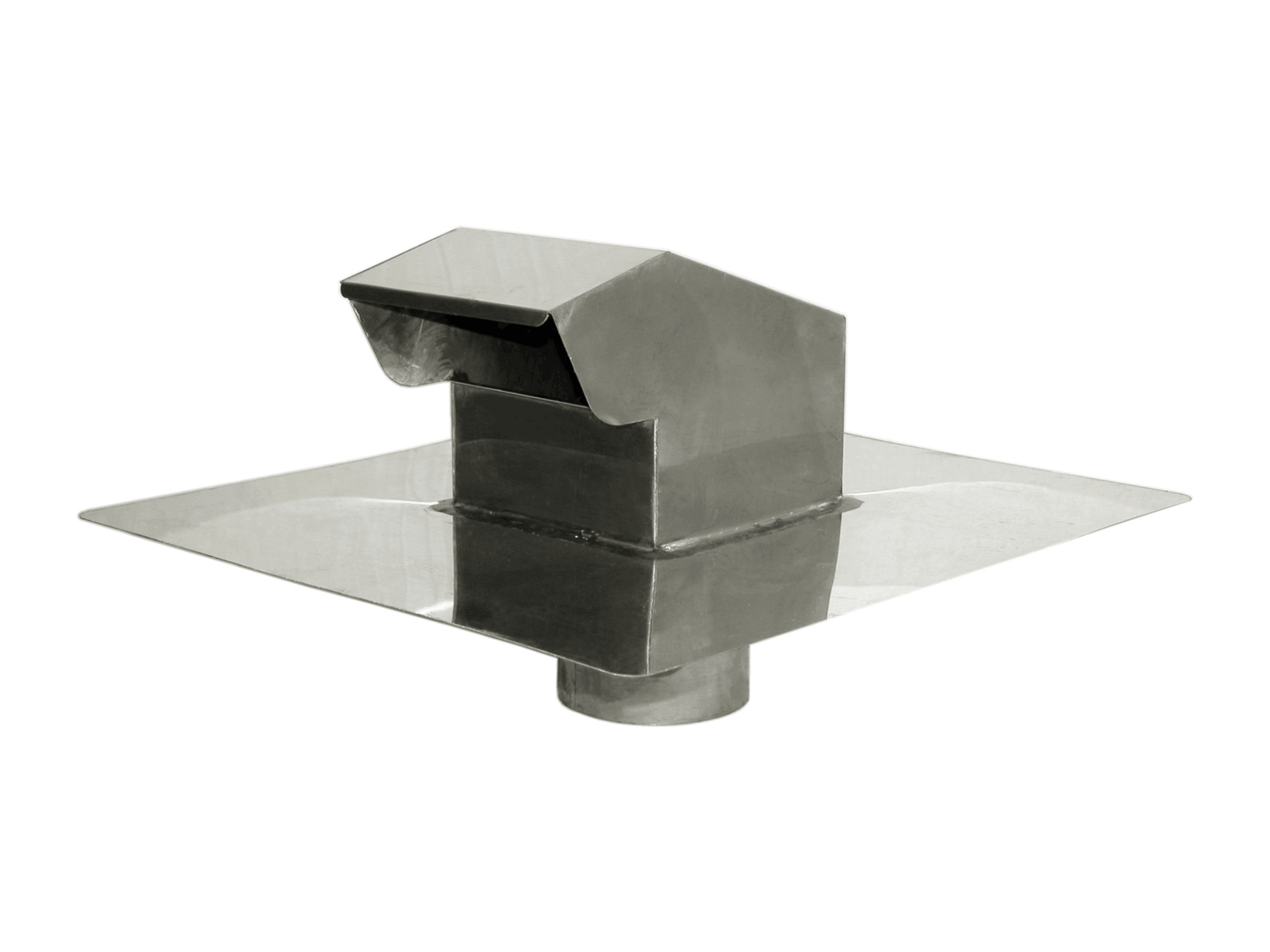 Stainless Steel Rooftop Dryer Vent - Exhaust Vent (4" - 12") Duct Size: 4", Flapper - Screen: Flapper & Screen