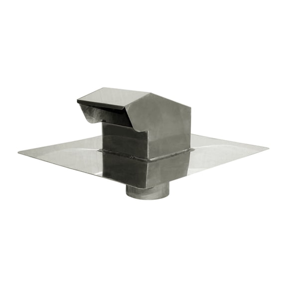 Stainless Steel Rooftop Dryer Vent - Exhaust Vent (4" - 12") Duct Size: 4", Flapper - Screen: Flapper & Screen