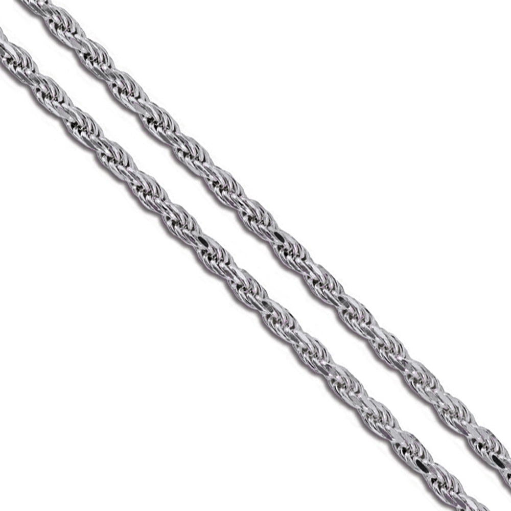 Stainless Steel Rope Chain 2.2mm Solid Cord Necklace 18 Gray Jewelry  Female Unisex 
