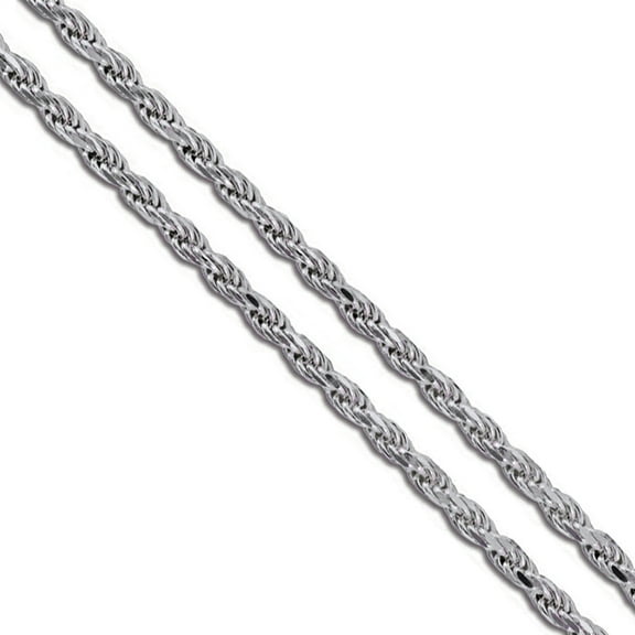Stainless Steel Rope Chain 2.2mm Solid Cord Necklace 16" Gray Jewelry Female Unisex
