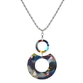 thumbnail image 1 of Stainless Steel Rope Chain Fun Vibrant Multi Rainbow Color Pendant – 19 1/2 inches, 1 of 4