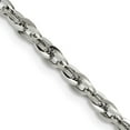 thumbnail image 1 of Stainless Steel Rope Chain Necklace Chisel Polished 4.2 mm 30 inch Fancy Twisted Link, 1 of 4