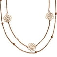 thumbnail image 1 of Stainless Steel Rose Gold Plated Polished Fancy Lobster Closure Flowers 17 inch With Ext Necklace 17 Inch Pendant Neckla, 1 of 2
