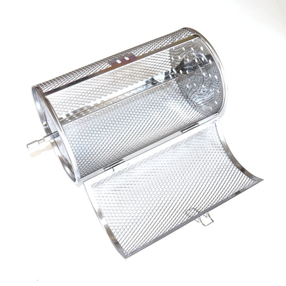 Stainless Steel Rotating Drum Roasting Basket for Coffee Beans BBQ Grilling Fries Multiple Sizes