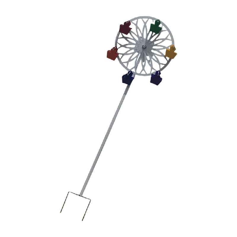 Stainless Steel Rotating Ferris Wheel Bird Feeder Windmill Garden Decoration