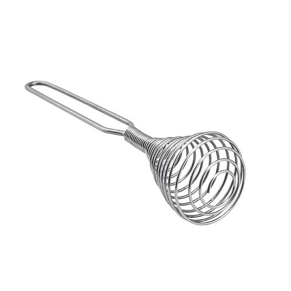Stainless Steel Rotating Hand Press Whisk - Effortless Mixing and Whipping Tool for Cream, Flour, and More