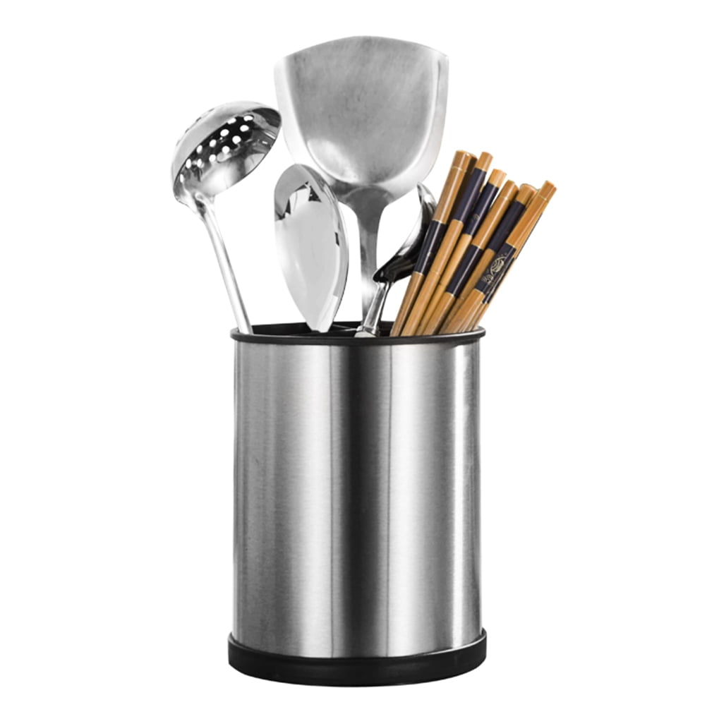Stainless Steel Rotating Kitchen Utensil Holder Spinning Stainless