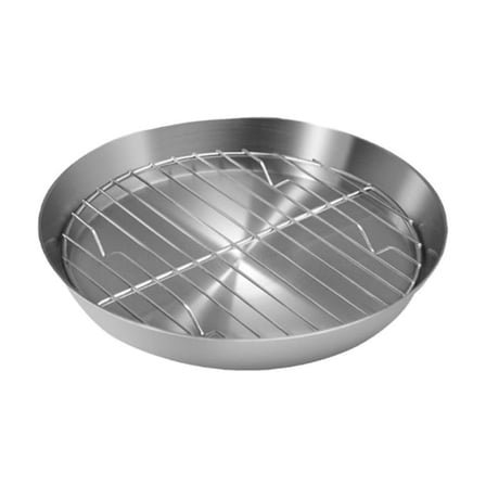 Stainless Steel Round Baking Pan With Cooling Rack For Roasting And Baking