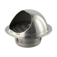 Stainless Steel Round Brushed Bull Nosed External Wall Vent Outlet for