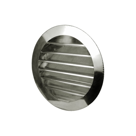 Stainless Steel Round Circle Louver Gable Wall Vent Vent Size: 12" Diameter, Mount Type: Flush