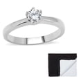 thumbnail image 1 of Stainless Steel Round Cut Cubic Zirconia Promise Ring Size 8, 1 of 7