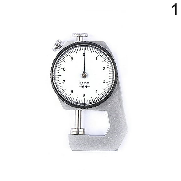 Stainless Steel Round Dial 0.1mm Resolution Thickness Gauge Precise Measure Tool