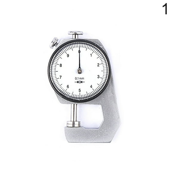 Stainless Steel Round Dial 0.1mm Resolution Thickness Gauge Precise Measure Tool