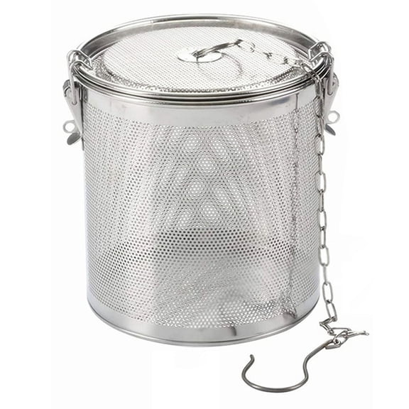 Stainless Steel Round Hole Seasoning Bag Taste Box Effectively Kitchen Tool Hook Chain Design Strong Practicali