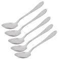 thumbnail image 1 of Stainless Steel Round Kitchen Table Soup Serving Spoon Scoop Silver 5Pcs, 1 of 5
