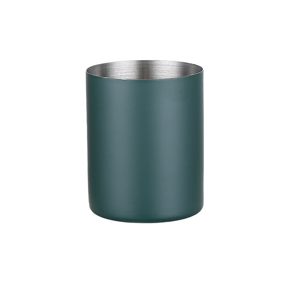 Stainless Steel Round Pen Holder Decorative Desk Organizer for Stationery Storage B
