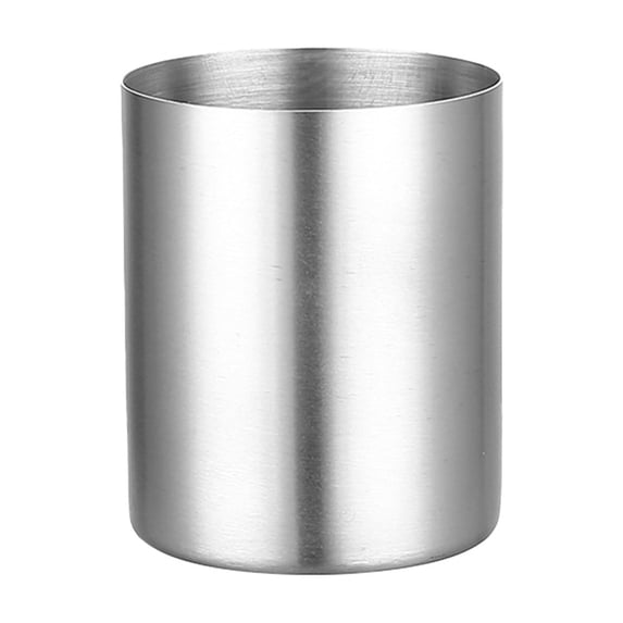Stainless Steel Round Pen Holder Decorative Desk Organizer for Stationery Storage C