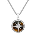 thumbnail image 1 of Stainless Steel Round Pendant Necklace Mens Spiritual Neck Jewelry Suitable for Matching Various Outfit and Occasion, 1 of 9