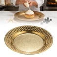 thumbnail image 1 of Stainless Steel Round Plate,Hammered Texture Stackable Serving Dish for BBQ,Restaurant,or Home Dining,Durable Dinnerware,Appetizer Plate,Gold Frosted,9.4", 1 of 10