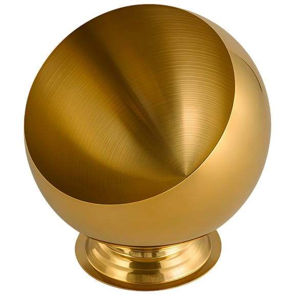 Stainless Steel Round Spice Bowl with Golden Surface, 8.7 in / 22 cm Sauce Dish for Commercial Use, Stable Base, Great for Coffee Pods, Hot Pot Condiments, KTV Fruit Containers