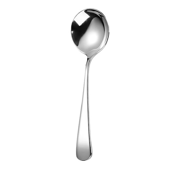 Stainless Steel Round Spoons, Clearance, Black Titanium Plated, Dishwasher Safe, 6.2inch(C)