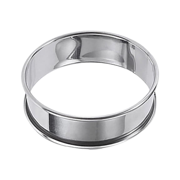 Stainless Steel Round Tart Rings Smooth Edge Cake Mousse Pastry Baking Mold Reusable Metal French Pie Crust Ring Safe Durable Corrosion Resistant for Home Bakery Dessert Making