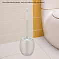 thumbnail image 1 of Stainless Steel Round Toilet Brush and Holder Free Standing Bathroom Cleaning Tool Set, 1 of 7