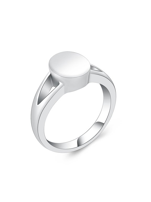 Stainless Steel Round Urn Lock Ring Cremation Jewelry for Ashes Keepsake Memorial Jewelry for Women Men