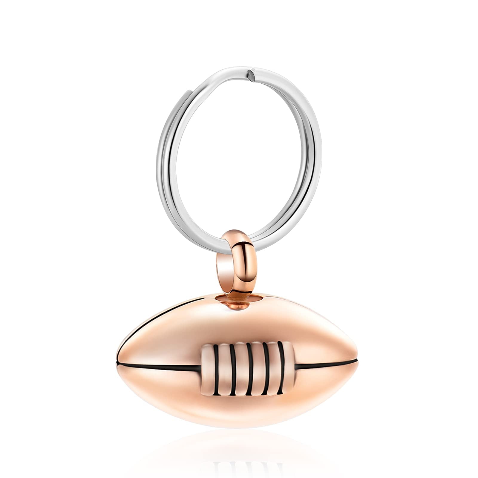 Stainless Steel Rugby Funeral Cremation Urn Pendant Keyring American
