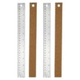 thumbnail image 1 of Stainless Steel Ruler Cork Backed, 2Pcs 12 Inch Straight Edge Ruler Non-Slip Cork Backing with Inch and Centimeter Scale for Office Engineering Drawing, 1 of 6