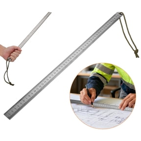 Stainless Steel Ruler, EEEkit 50 cm / 20 in Measuring Tool with Double-Sided Edge, for Engineering, Office and Home
